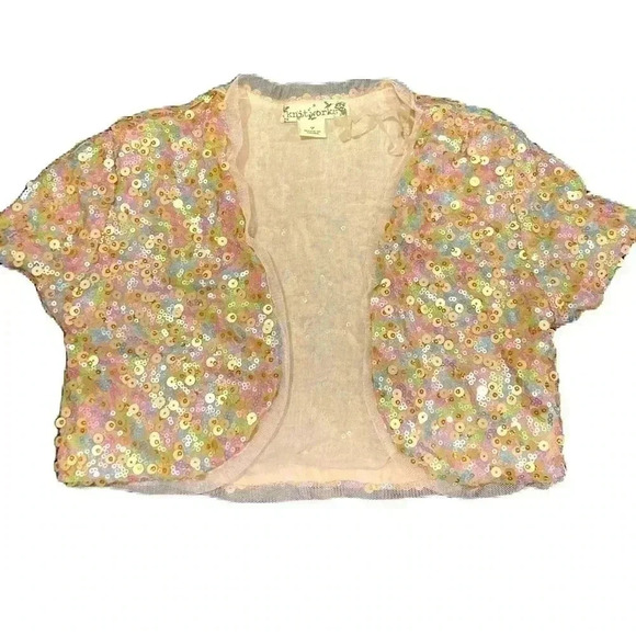 Knitworks Other - NWOT Knitworks Girl’s Sequins & Lace Top Sz. 7
